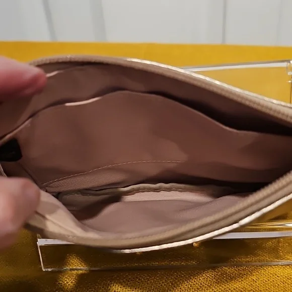 COACH Metallic Rose Gold Wristlet - Picture 9 of 12